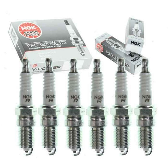 6 pc NGK V-Power Spark Plugs compatible with Ford Taurus 3.0L V6 1986-2007