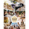 thumbnail image 5 of Cow Sunflowers Table Cloth, Waterproof Tablecloth for Rectangle Tables, Farmhouse Animals Plants Wooden Grain Reusable Washable Fabric Table Cover for Restaurant Kitchen Dining Tables 54"x108", 5 of 9