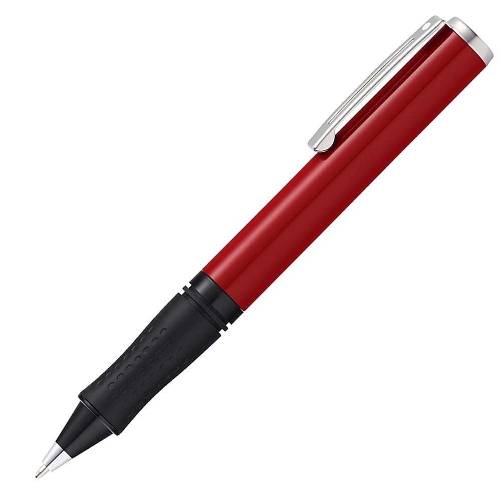 (Red) - Sheaffer Pop Ballpoint Pen In Clamshell, Red Sheaffer Pop Glossy Red Ballpoint Pen with Chrome Trim -
