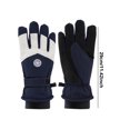 thumbnail image 2 of Guantes esquí Invierno Unisex Snowboard Cuero PU Antideslizante Pantalla táctil Impermeable M (-) azul blanco, 2 of 9
