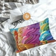 thumbnail image 3 of Salouo Rainbow Melting Ice Cream Pattern Pillow Cases,1PC Pillow Covers with Envelope Closure Decorative Pillow Case for Bed Couch,Pillows Not Included-16"x24", 3 of 6