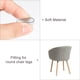 thumbnail image 4 of Protectores de piso para patas de silla Uxcell, tapas de cubierta para patas de silla de PVC y fieltro para pisos de madera 0.55", 4 of 7