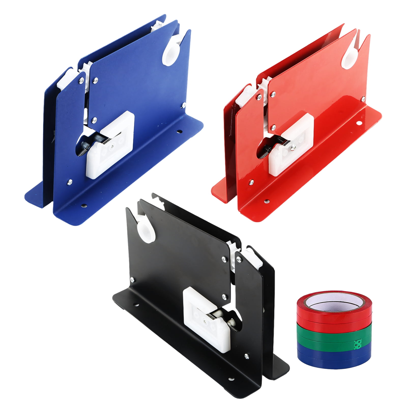 Professional Bag Sealing Machine With 6 Tape Rolls Heavy Duty Iron Dispenser For Warehouse Use