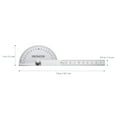 thumbnail image 5 of LABSERRON Protractor With Swing Arm 2Pcs 180 Degree Stainless Steel Measuring Tool 100Mm Silver, 5 of 8