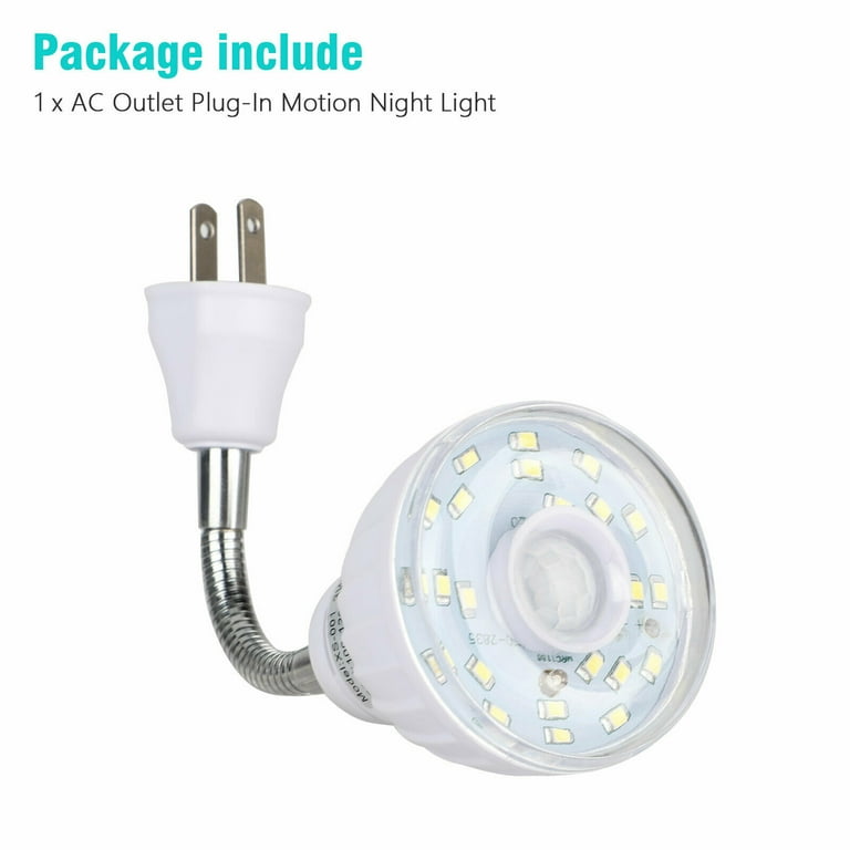 AUVON Plug-in LED Motion Sensor Night Light, Warm White LED