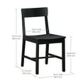 thumbnail image 3 of Mainstays Wood Dining Chair 4 Pack, Black Color, Wood Seat Pad, Include 4 Chairs for Indoor, 3 of 12