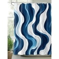 thumbnail image 2 of Shower Curtain Waterproof for Bathroom 72x84 Inch, Blue Lines Bath Curtain for Bath Stalls and Tub Abstract Art Liquid Decorative Shower Curtains with Hooks, 2 of 8