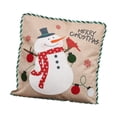 thumbnail image 1 of Funda de almohada navideña, funda de almohada decorativa para el hogar Muñeco de nieve, 1 of 9