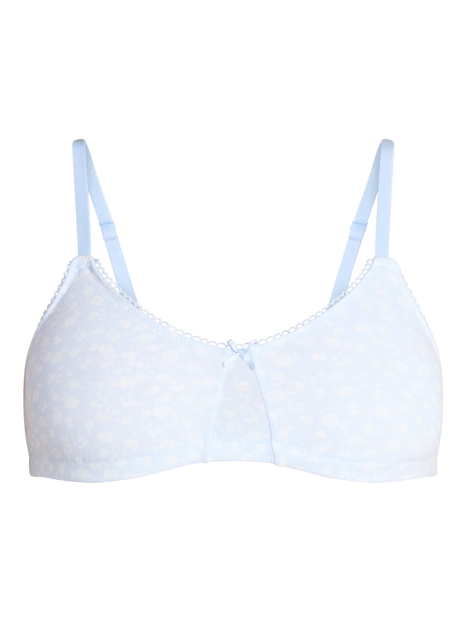 No Boundries Women's Cotton Jersey Triangle Bralette, Sizes XS-XXX