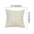 thumbnail image 3 of Funda de almohada de lino grueso a cuadros | Funda decorativa para cojín de 17.7x17.7 in para sofá, cama | Tela de nylon spandex tejida | Acento cuadrado removible y duradero | 1 unidad | Decoración, 3 of 6