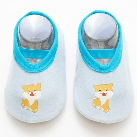 

LYCAQL Baby Shoes Baby Shoes Floor Baby Walking Spring and Summer Children Indoor Household Shoes and 6 Toddler Shoes (Blue 6 Toddler)
