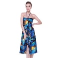 thumbnail image 2 of Women's Hawaiian Luau Halter Floral Print Halter Dress XL Blue Sunset, 2 of 4