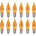 thumbnail image 2 of Bombillas de repuesto de llama parpadeante naranja, bombilla de vela de llama C18, bombillas de candelabro de llama E12 para luces de cadena de Navidad de Halloween, lámparas de vela de ventana eléctr, 2 of 4