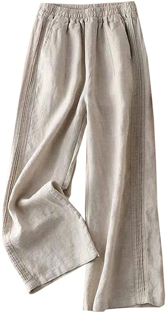 Women's Wide Leg Palazzo Pants Linen 