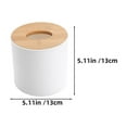 thumbnail image 2 of GOOHOCHY 3Pcs Rustic Tissue Box Cover Round Wooden Tissue Dispenser Holder Small Tissue Box for Toilet Paper Roll Dispenser for Bathroom Kitchen Living Room, 2 of 8