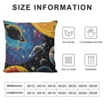 thumbnail image 6 of JRXY Planet Throw Pillow Cover Fantasy Starry Sky Universe Outer Space Planets Star Multicolor Pillow Covers 2pcs Square Soft Couch Cushion Case for Bedroom Living Room Decor White, 6 of 6
