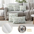 thumbnail image 6 of Sage Green Leaf Pillow Covers 2 Pack Eucalyptus Leaves Pillowcase Waterproof Outdoor Throw Pillow Cover for Patio Garden Square Cushion 24”x24”, 6 of 9