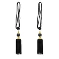 thumbnail image 7 of Uxcell 26.8'' Decorative Curtain Tieback Braid Rope Tassels Holder Polyester Black 2pcs, 7 of 7