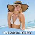 thumbnail image 2 of Loritta Women Wide Brim Sun Hats Floppy UPF 50+ Straw Hat with Heart Shape Glasses, 2 of 8