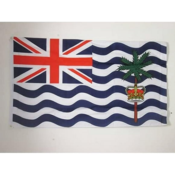 2024 Paris Olympics British Indian Ocean Territory Flag - 3x5 Ft - 100D Polyester British Banner with Two Metal Grommets - Fade Resistant - Vivid Colors - 3' x 5' Feet_Special Gift