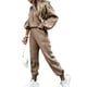 thumbnail image 3 of Conjunto de chándal de 2 piezas para mujer, de forro polar, para entrenamiento, para correr, 3 of 8