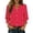 Red, variant on Scyoekwg 3/4 Sleeve T Shirts for Women Trendy Clothes Button Up Three-Quarter Sleeve Tops Summer V-Neck Loose Fit Dressy Casual Top Solid Color Top Light Blue ,XL
