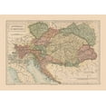 thumbnail image 2 of Black 14x11 White Modern Wood Framed Museum Art Print Titled - Austrian Dominions - Black 1867, 2 of 4