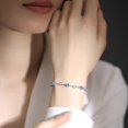 thumbnail image 2 of Pulsera de plata 925 para mujer, pulseras chapadas en oro con circonitas en forma de corazón, regalo de cumpleaños para mujeres, regalo para mamá, 2 of 5