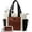cream-black-brown, variant on Tote Bag for Women, puffer tote bag for Work Travel Nurse, Lightweight quilted Bags with Compartments