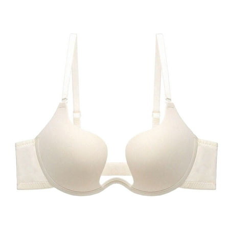 U-Shaped Bra For Women Sexy Backless Push-Up Seamless Underwear Beautiful Comfor Everyday Bras White L