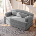 thumbnail image 2 of Leumius Futon Sofa Bed, Convertible Sofa Bed,Folding Boneless Couches,Low-Profile Boneless Couch for Living Room,15.8" H Low Seat Small 57" Foldable Floor Sleeper Mattress Lounge Space‑Saving, 2 of 11