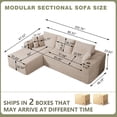 thumbnail image 6 of Soscana Boneless Couches for Living Room with Chaise,102" Sectional Sofa with Throw Pillow,Cozy Cloud Couch with L-Shaped,Sponge Compression Sofa,No Assembly Required,for Living Room,Apartment, APT, 6 of 8