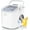 White, variant on ecozy Portable Countertop Ice Maker - 9 Ice Cubes in 6 Minutes, 26 lbs Daily Output, Self-Cleaning with Ice Bags, Scoop, and Basket for Kitchen, Office, Bar, Party - White