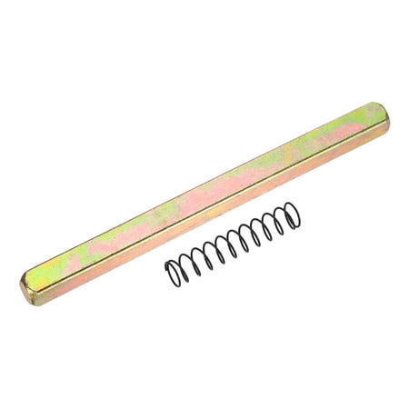 Door Knob Spindle, 110mm Spare Door Handle Spindle Bar with Spring, Vintage Straight Spindle Replacement Parts for Mechanical Locks, Gold Tone