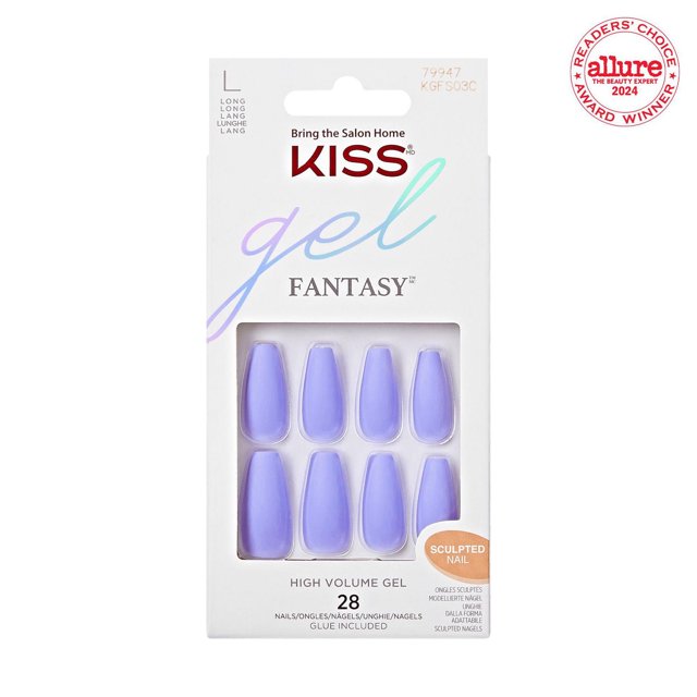 KISS Gel Fantasy - 28 faux ongles, longs