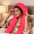 thumbnail image 5 of 2 In 1 Long Braids Bonnet For Sleeping Reduce Friction Frizz Protective Hair Cap, 5 of 9