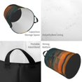 thumbnail image 2 of Balery Sunset Prairie Meditating Horse Cesta de ropa redonda con asas, impermeable, independiente, para ropa, juguetes, dormitorio y familia-Medium, 2 of 6