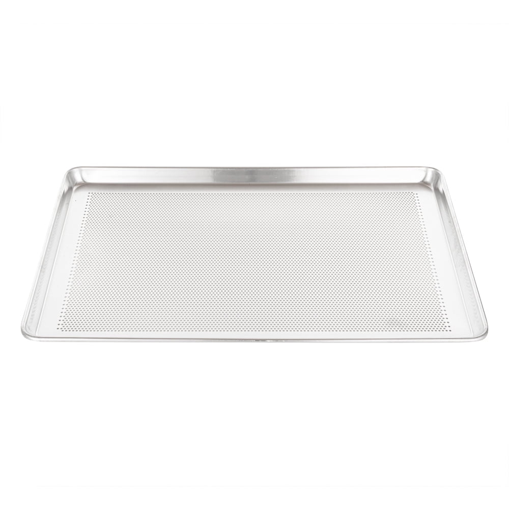 Restaurantware-Met Lux 26 x 18 Inch Industrial Baking Pan, 1 Perforated Baking Sheet - Heavy-Duty, Rimmed Edges, Aluminum Sheet Pan, Endures Up To 392F, Dishwashable