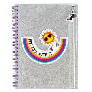 Colored Pencils Pink Faux Glitter Notebook