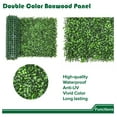 thumbnail image 4 of Grass Wall Panel 20'x20', 12Packs Artificial Greenery Wall Backdrop Faux Fence Privacy Screen Fake Hedge Topiary Boxwood Décor for Indoor Outdoor, Milan, 4 of 8