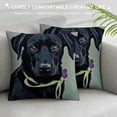 thumbnail image 3 of Set of Throw Pillow Covers Black Dog Silhouette Style Decor with Inspirational Quotes Pillow Cover Inches Square Home  Linen Cushion Cover Decor Pillowcase (Pack Black Dog), 3 of 5