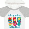 thumbnail image 4 of Inktastic Life is Better Flip Flops Girls Baby Bodysuit, 4 of 5