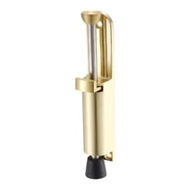 Uxcell 6.30''x1.1''x1.26'' Door Stopper Brushed Zinc Alloy Rubber Gold Tone 1pcs
