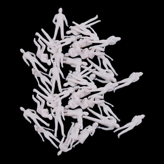 de de Personas Modelo de 1/50 de Plástico de 40 Piezas, Juguete de 3,4-4 Cm Hugo Figura de diorama de simulación