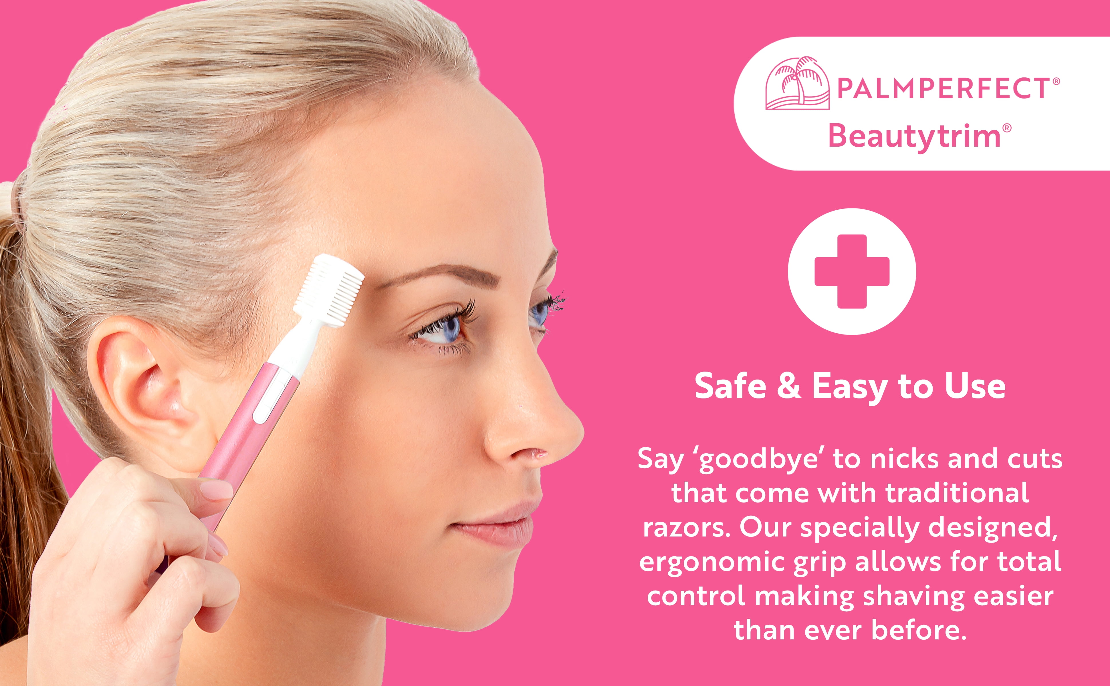 Palmperfect Beautytrim, Battery-Operated Personal Hair Trimmer, Female Electric Shavers