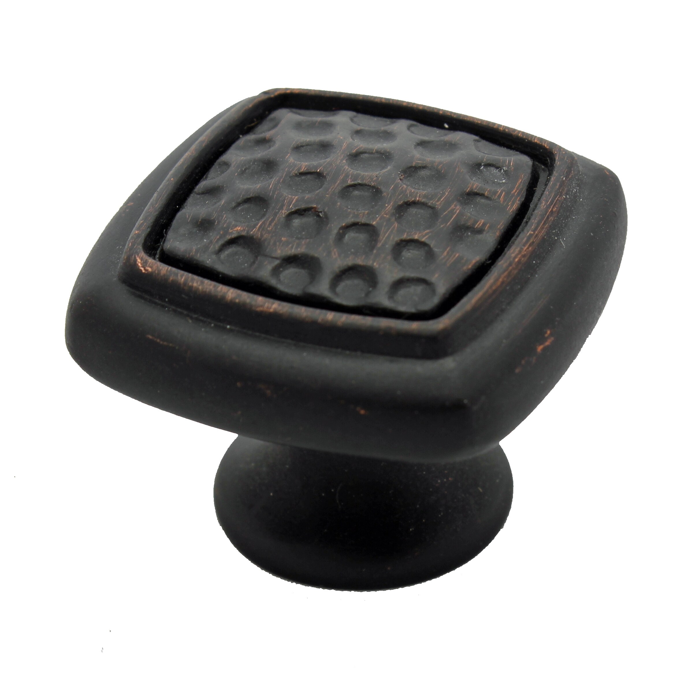 GlideRite 1-1/4 in. Transitional Dotted Square Cabinet Knobs, Oil Rubbed Bronze, Pack of 10 - image 2 of 4