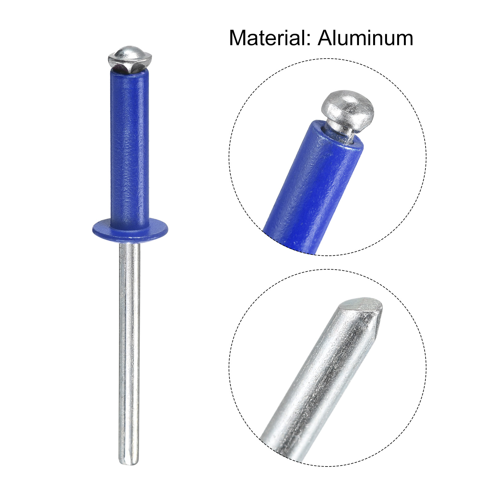 Rull Rivets Rivets Aluminum Aluminum Blinds Uxcell Blind Rivets, Aluminum Pull ...