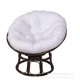 thumbnail image 1 of Round Tufted Chair Cushion with Hanging Mattress (White, 100cm*100cm), 1 of 4