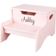 KidKraft - Personalized Step 'N Store Petal with Brown Script Font - Girl