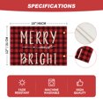 thumbnail image 6 of Smile Let It Snow Merry Bright Truck Christmas Placemats Set of 4, 12 x 18 Inch, Buffalo Check Plaid, 6 of 8